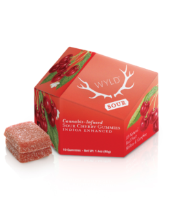 WYLD Sour Cherry Indica Enhanced Gummies | 100mg